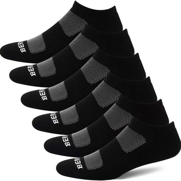 BERING Women's Low Cut Athletic Cushioned Ankle Socks (6 Pairs) - Picture 1 of 5
